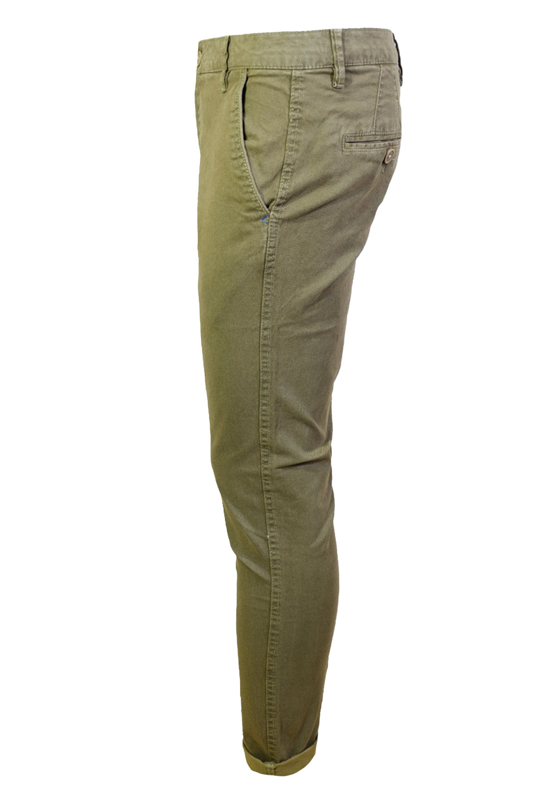 Pantalone Uomo Cotone Invernale Microstampato Tasca America Pantaloni Gamba stretta Dresserd - CAMMELLO