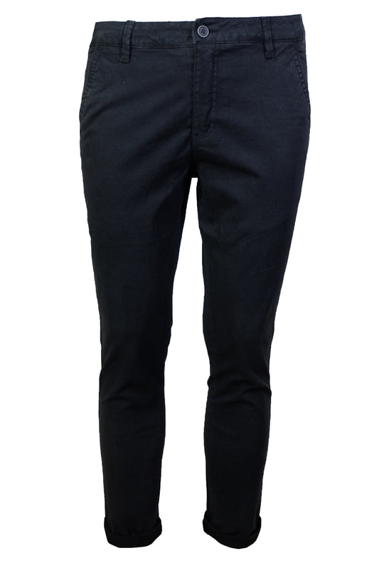 Pantalone Uomo Cotone Invernale Microstampato Tasca America Pantaloni Gamba stretta Dresserd - NERO