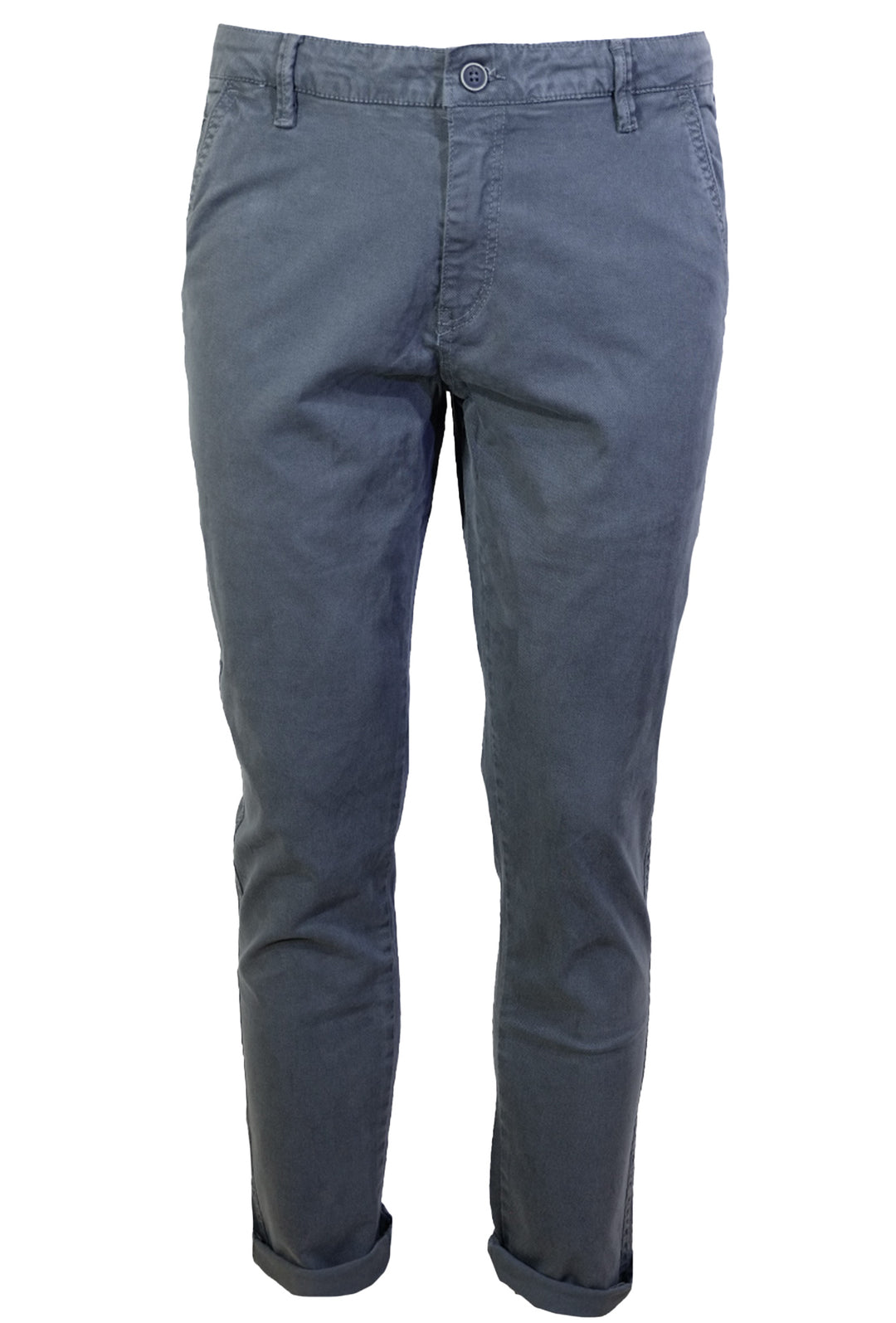 Pantalone Uomo Cotone Invernale Microstampato Tasca America Pantaloni Gamba stretta Dresserd - GRIGIO