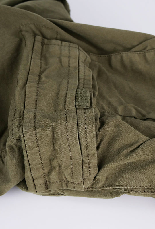 Bermuda Uomo Tasconi Laterali Pantaloncino in Cotone Tasche laterali Dresserd - VERDE MILITARE