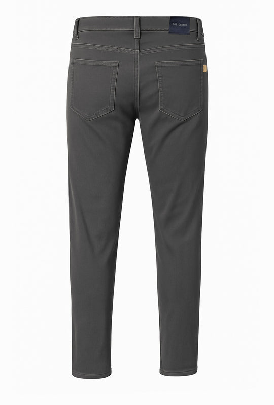 Pantalone Uomo 5 Tasche in gabardina stretch invernale - GRIGIO