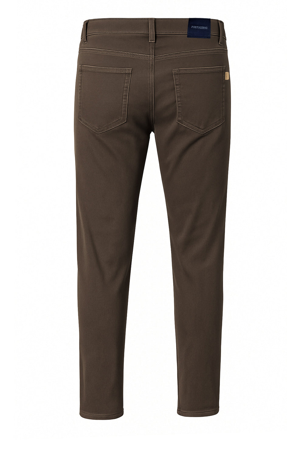 Pantalone Uomo 5 Tasche in gabardina stretch invernale - MARRONE
