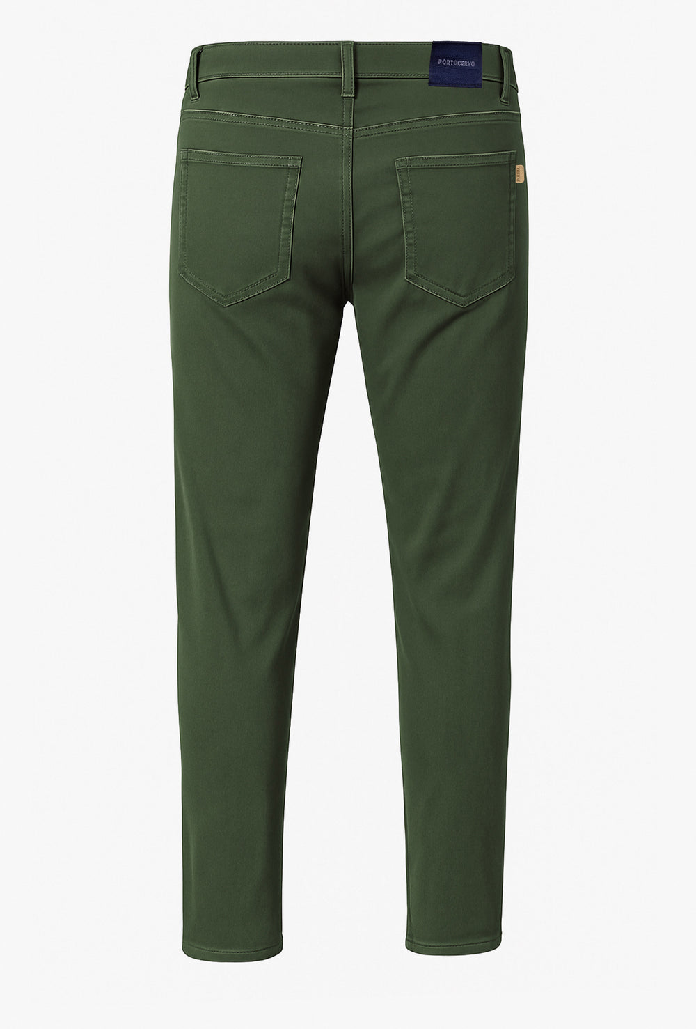 Pantalone Uomo 5 Tasche in gabardina stretch invernale - VERDE SCURO