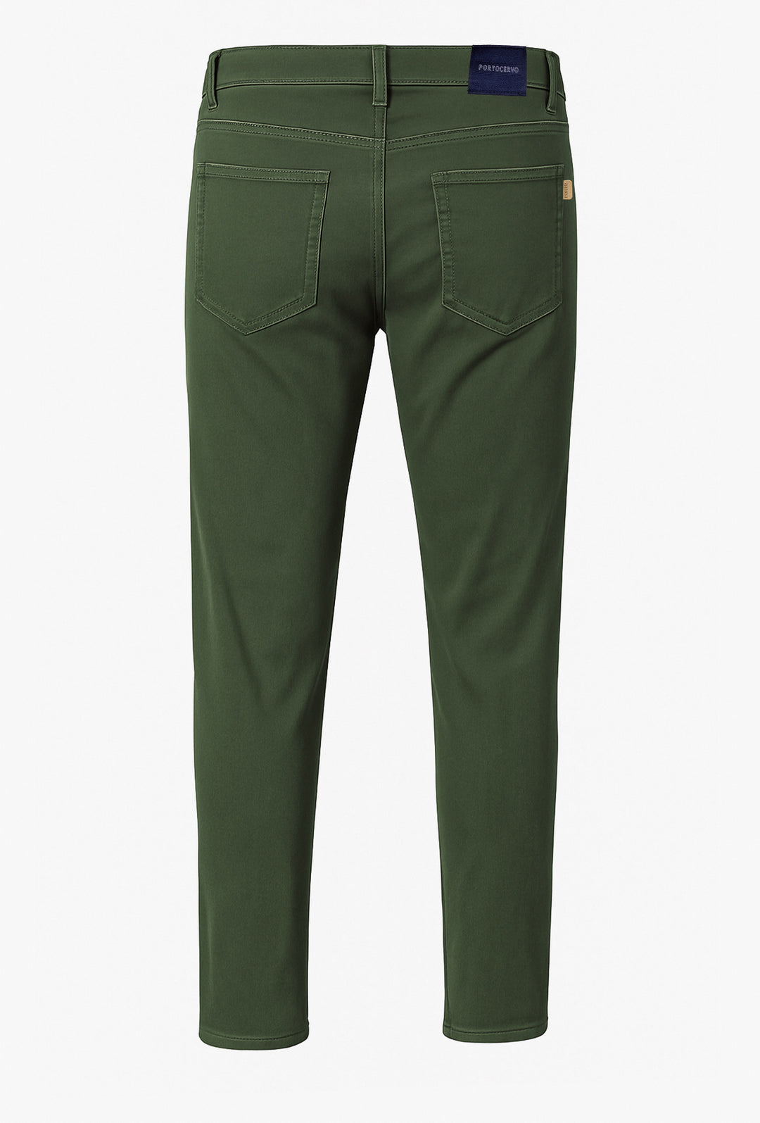 Pantalone Uomo 5 Tasche in gabardina stretch invernale - VERDE SCURO