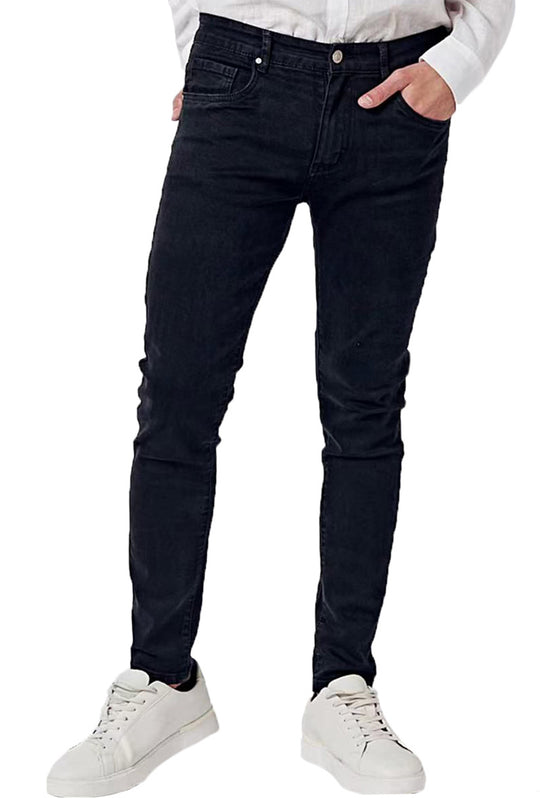 Jeans Nero Pantalone Uomo Slim Fit Elasticizzato Dresserd Gamba stretta