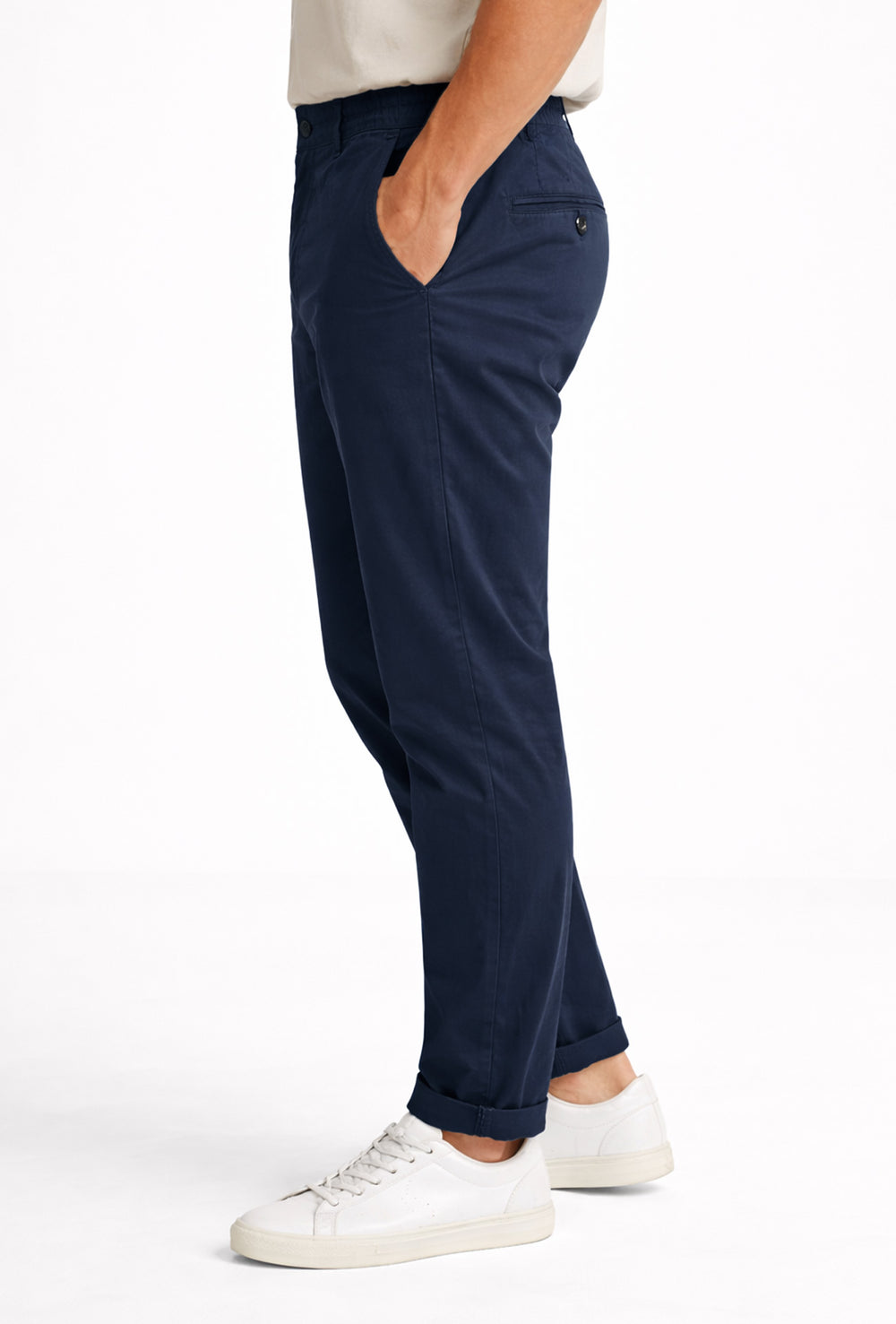 Pantalone Uomo cotone con Elastico Pantalaccio - BLU