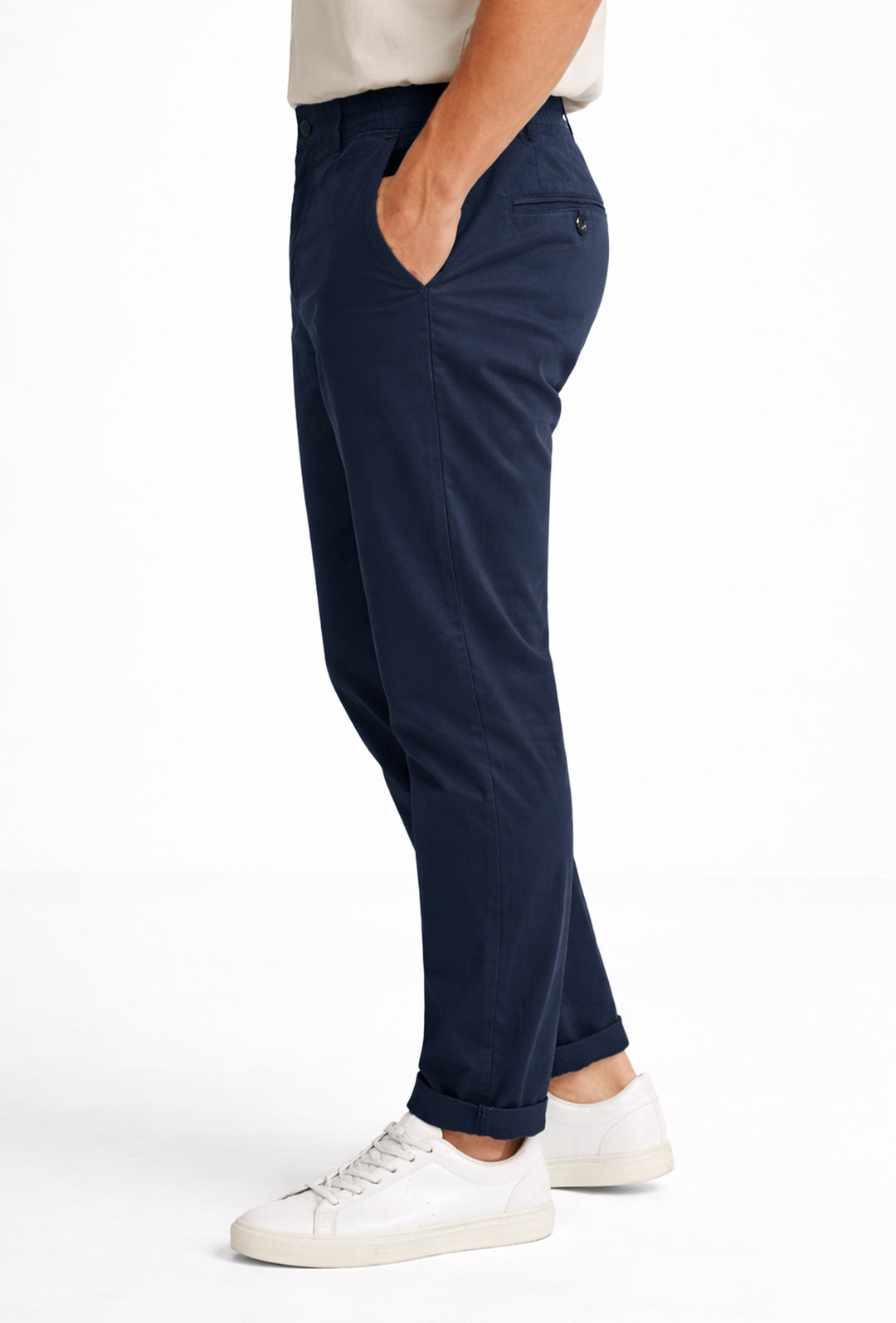 Pantalone Uomo cotone con Elastico Pantalaccio - BLU