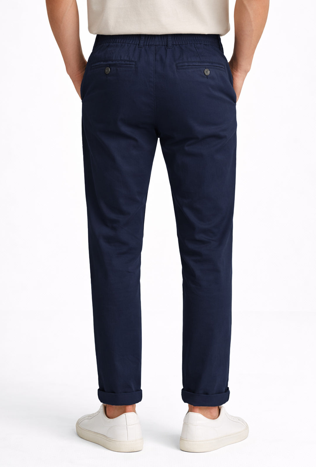 Pantalone Uomo cotone con Elastico Pantalaccio - BLU