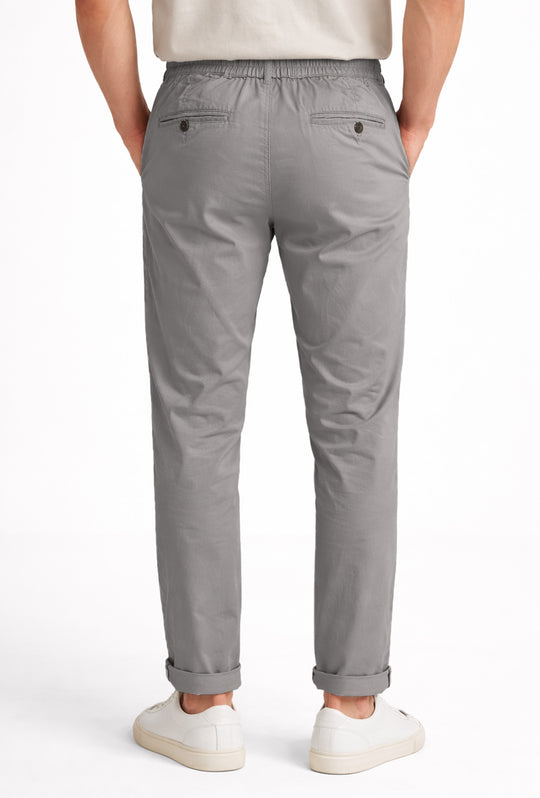 Pantalone Uomo cotone con Elastico Pantalaccio - GRIGIO