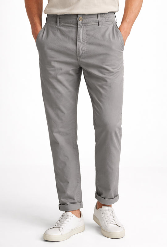 Pantalone Uomo cotone con Elastico Pantalaccio - GRIGIO