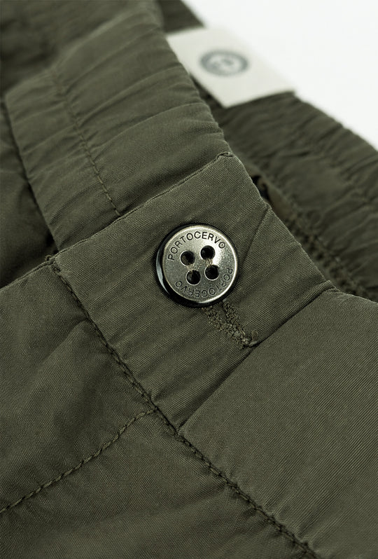 Pantalone Uomo cotone con Elastico Pantalaccio - VERDE MILITARE