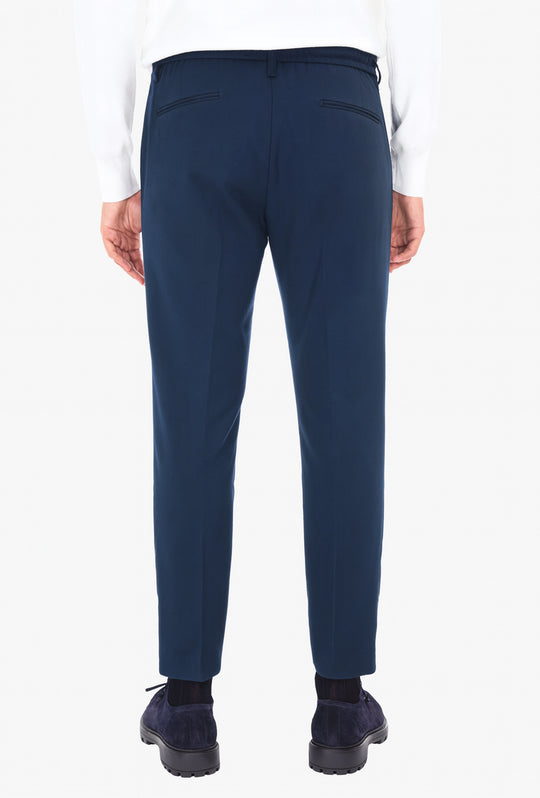 Pantalone uomo Pantalaccio mezzo elastico elegante Dresserd - BLU