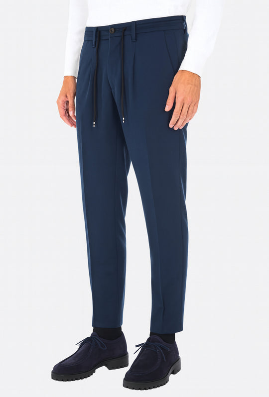 Pantalone uomo Pantalaccio mezzo elastico elegante Dresserd - BLU