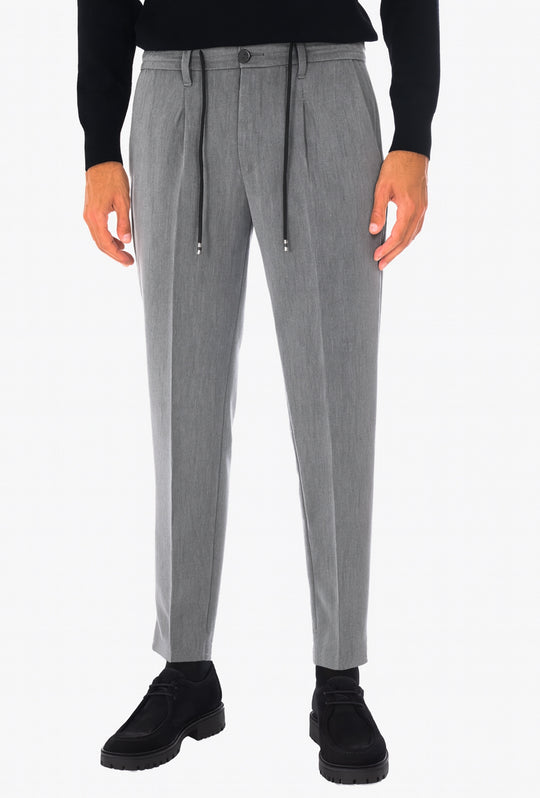 Pantalone uomo Pantalaccio mezzo elastico elegante Dresserd - GRIGIO