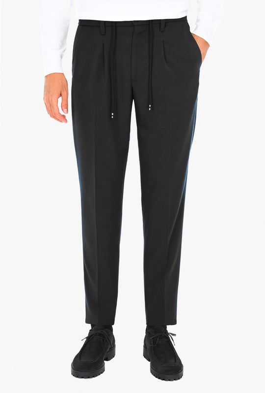 Pantalone uomo Pantalaccio mezzo elastico elegante Dresserd - NERO