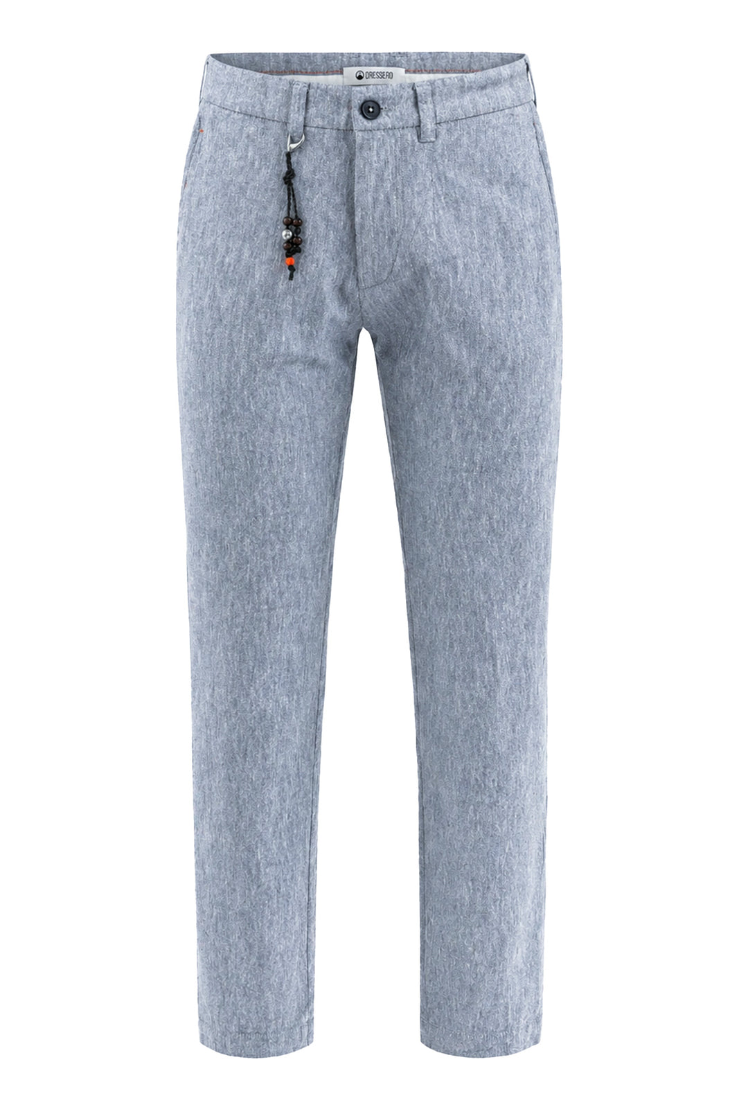 Pantalone uomo Dresserd in Lino e cotone semi slim fit - BLU