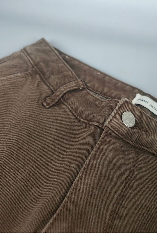 Pantalone Uomo Invernale DRESSERD Effetto Jeansato Tasca America Regular Fit- CAFFE'