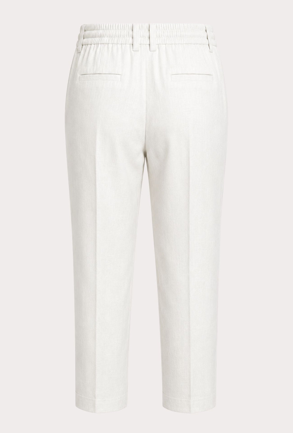 Pantalone 100% Lino Uomo confort fit con elastico - BIANCO