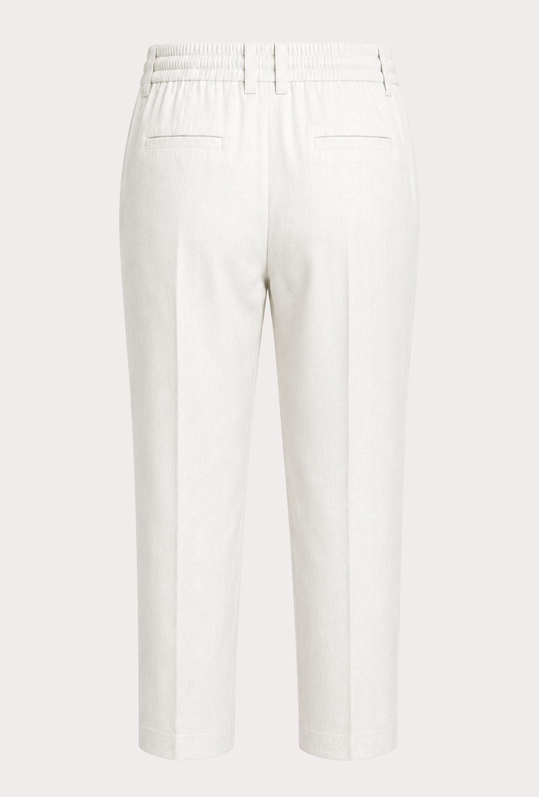 Pantalone 100% Lino Uomo confort fit con elastico - BIANCO