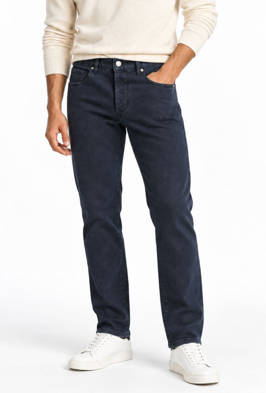 Pantalone Uomo Invernale DRESSERD Effetto Jeans 5 Tasche- BLU SCURO