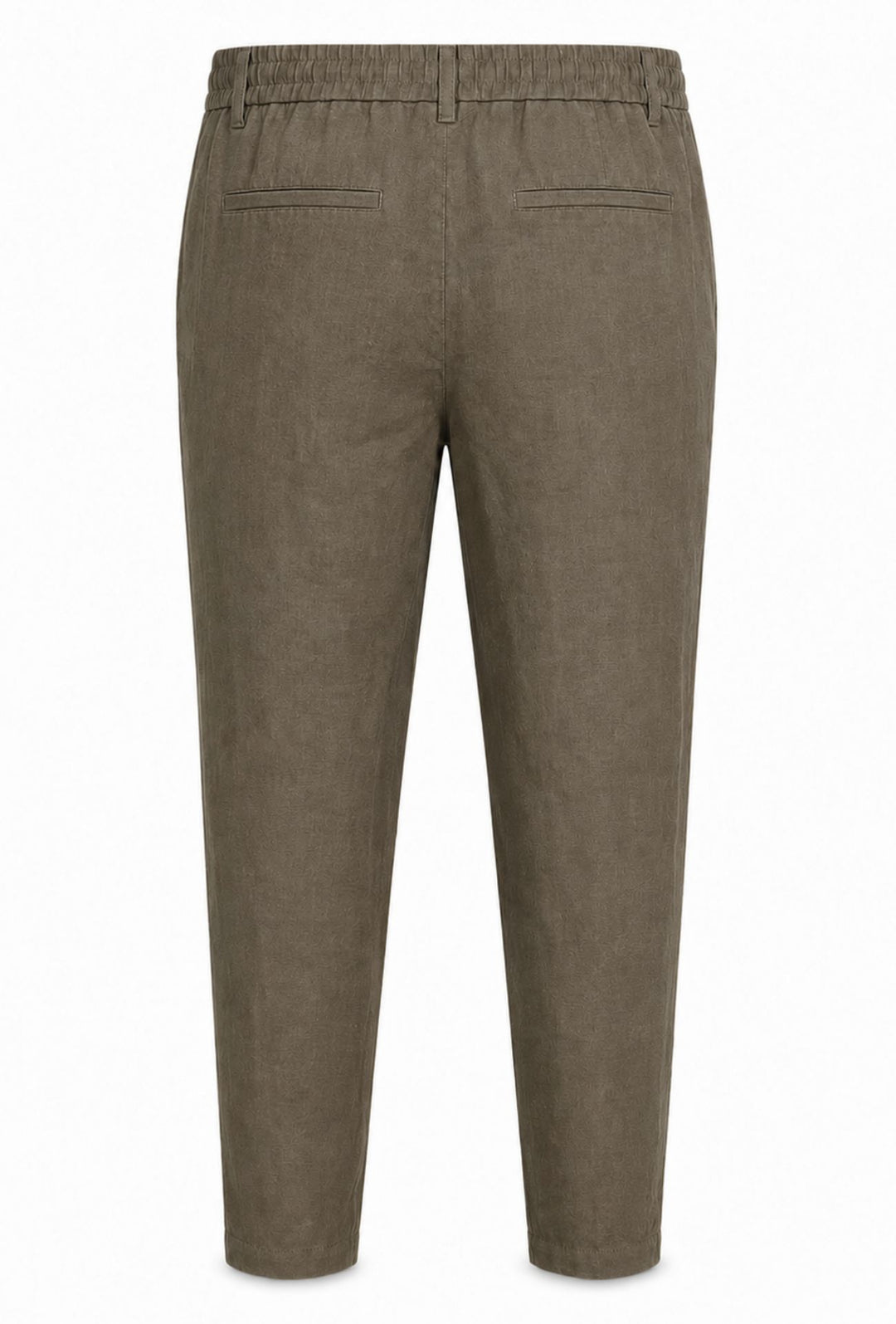 Pantalone 100% Lino Uomo confort fit con elastico - CAMMELLO