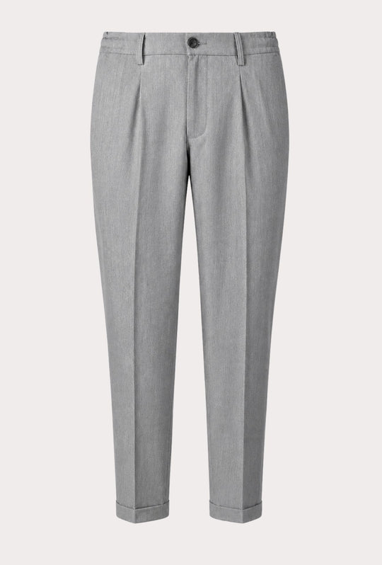 Pantalone uomo con elastico capri in viscosa - GRIGIO