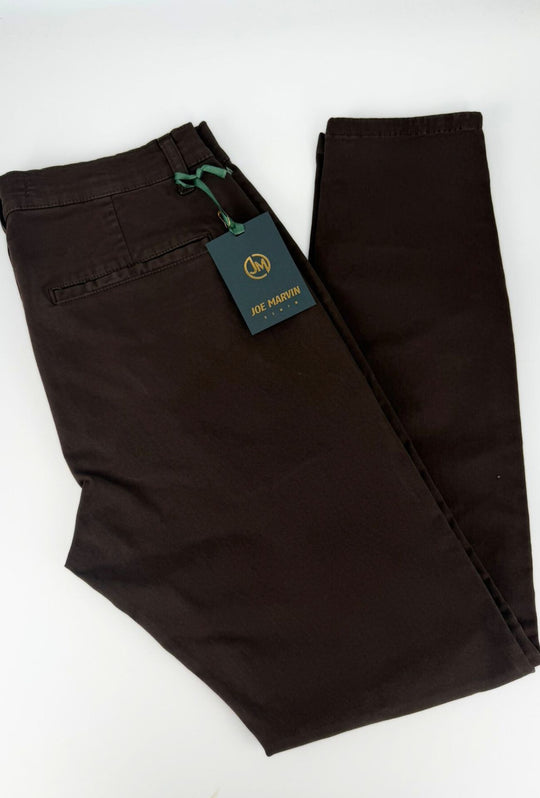 Pantalone uomo Caldo cotone tasca america gamba stretta - MARRONE