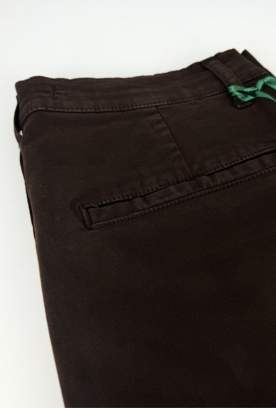Pantalone uomo Caldo cotone tasca america gamba stretta - MARRONE