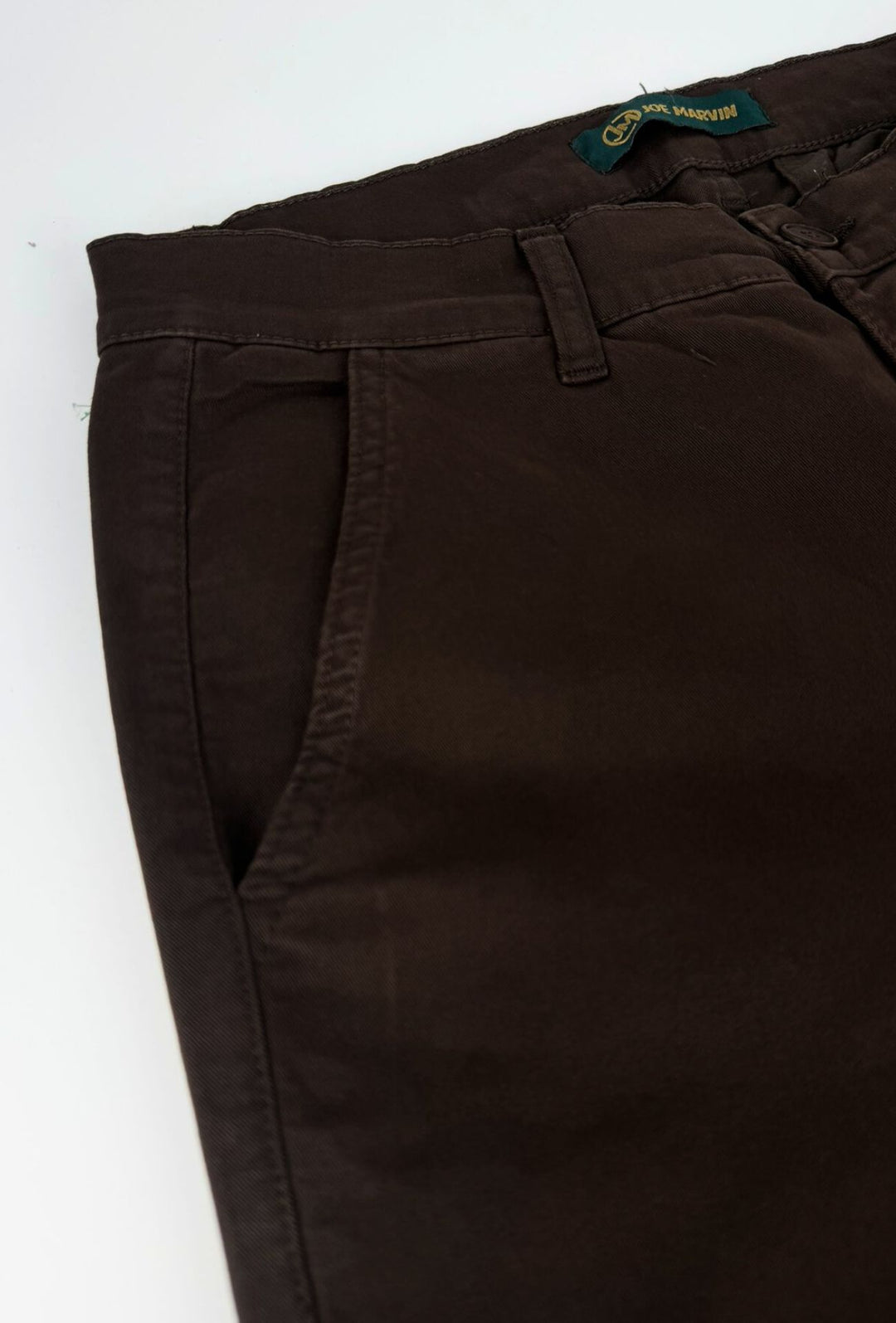 Pantalone uomo Caldo cotone tasca america gamba stretta - MARRONE