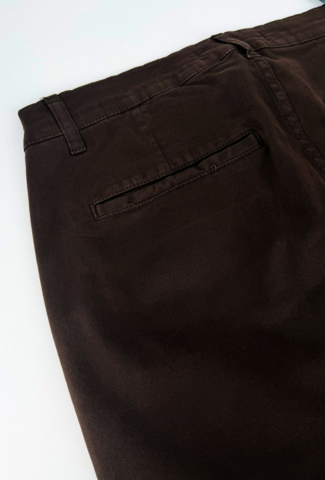 Pantalone uomo Caldo cotone tasca america gamba stretta - MARRONE