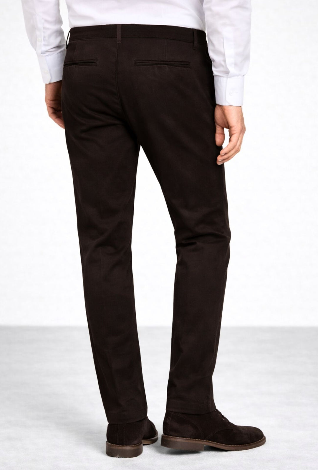 Pantalone uomo Caldo cotone tasca america gamba stretta - MARRONE