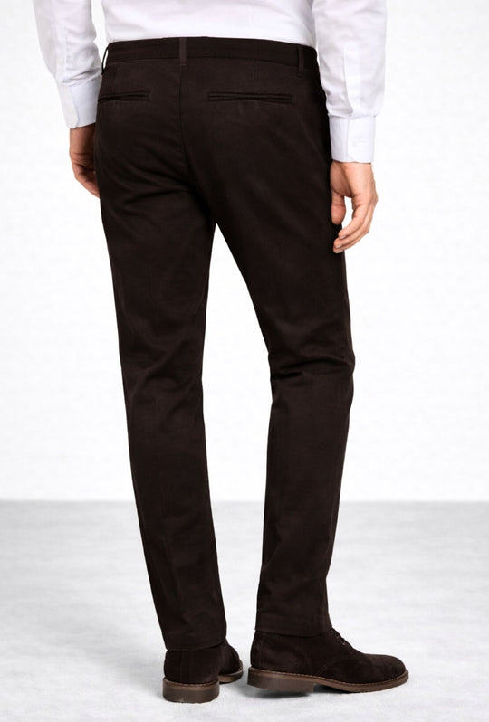 Pantalone uomo Caldo cotone tasca america gamba stretta - MARRONE