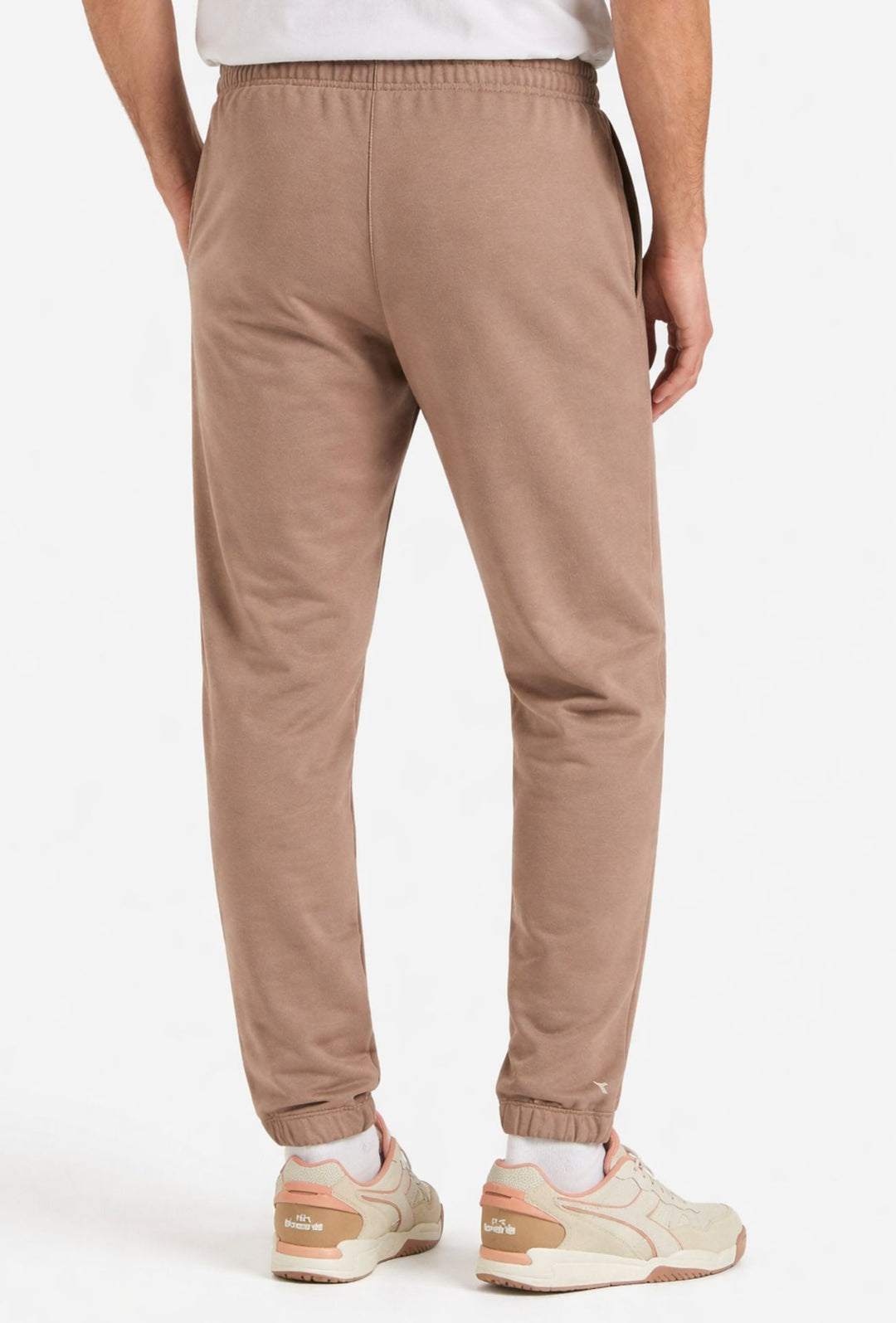 Pantaloni di tuta unisex Diadora in caldo cotone non felpato - NOCCIOLA