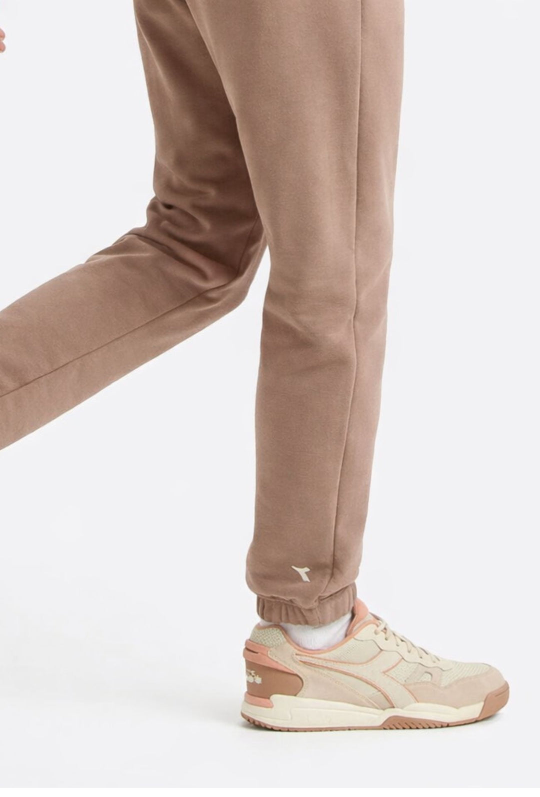 Pantaloni di tuta unisex Diadora in caldo cotone non felpato - NOCCIOLA