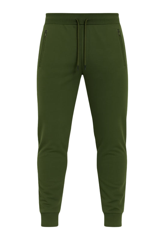 Pantalone tuta uomo in cotone leggero Semi slim fit - VERDE