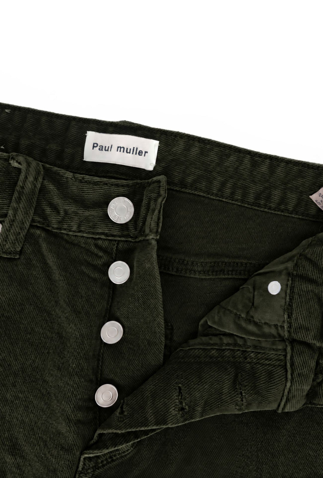 Pantalone uomo in cotone jeansato 5 Tasche invernale Regular Fit- VERDE MILITARE