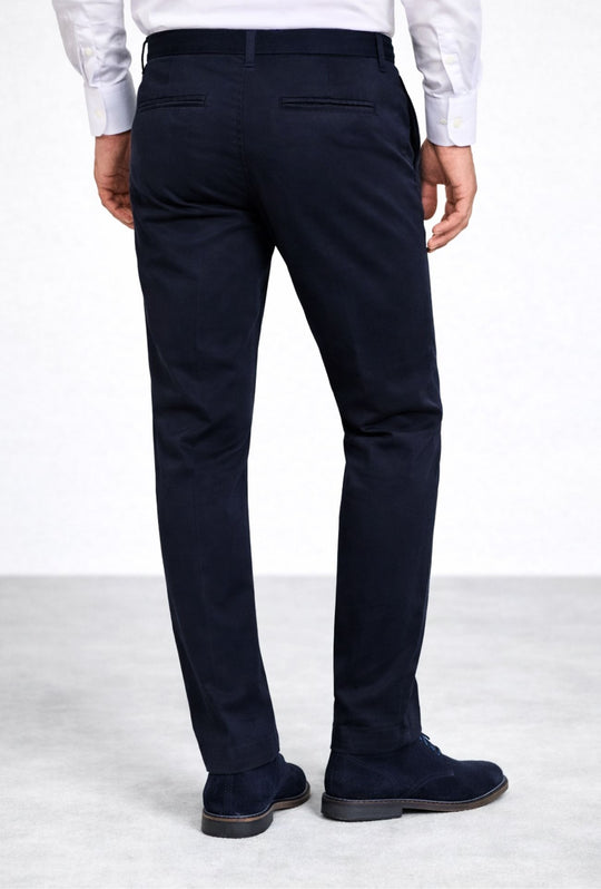 Pantalone uomo Caldo cotone tasca america gamba stretta - BLU