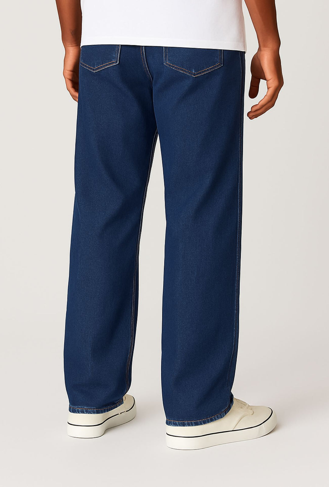 Pantalone Jeans Regular fit in tela fissa fondo ampio