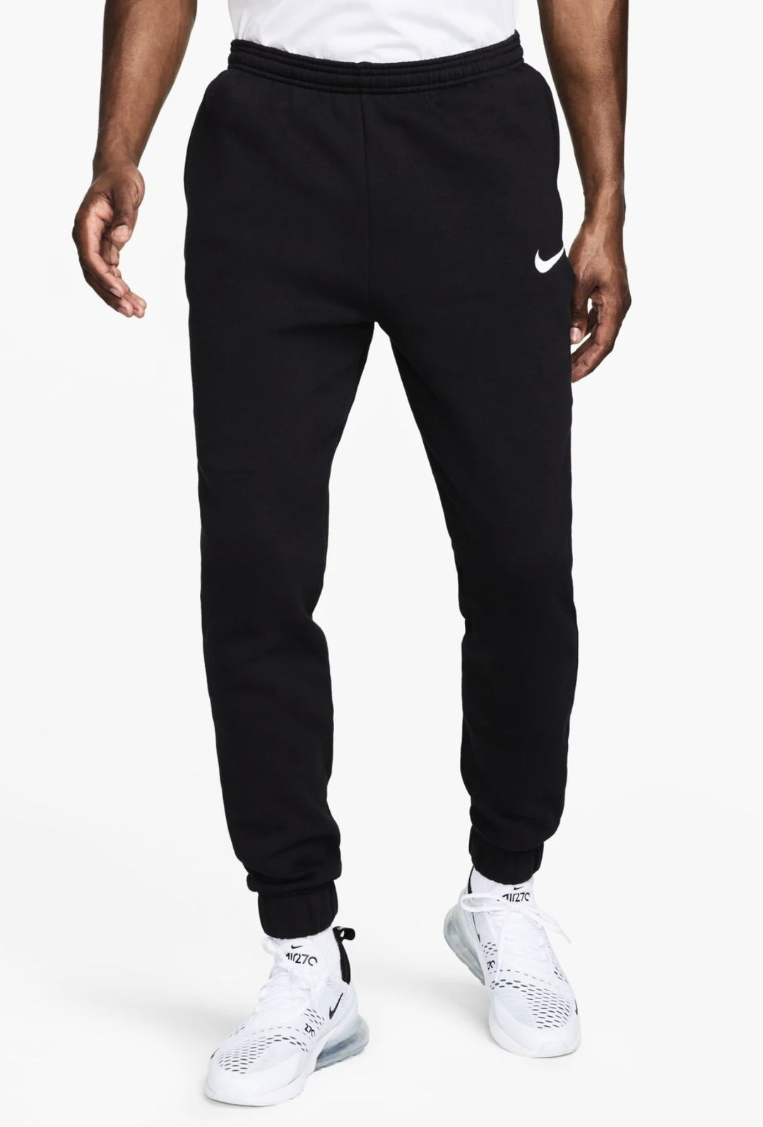 Pantalone Uomo NIKE felpato park20 con polsino - NERO