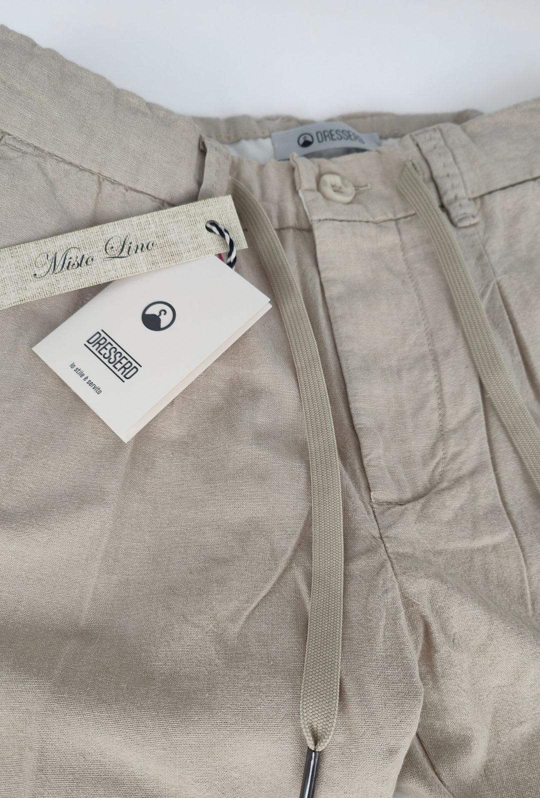 Pantalaccio uomo Dresserd lino cotone comfort Fit - BEIGE