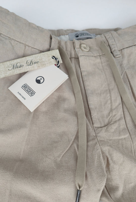 Pantalaccio uomo Dresserd lino cotone comfort Fit - BEIGE