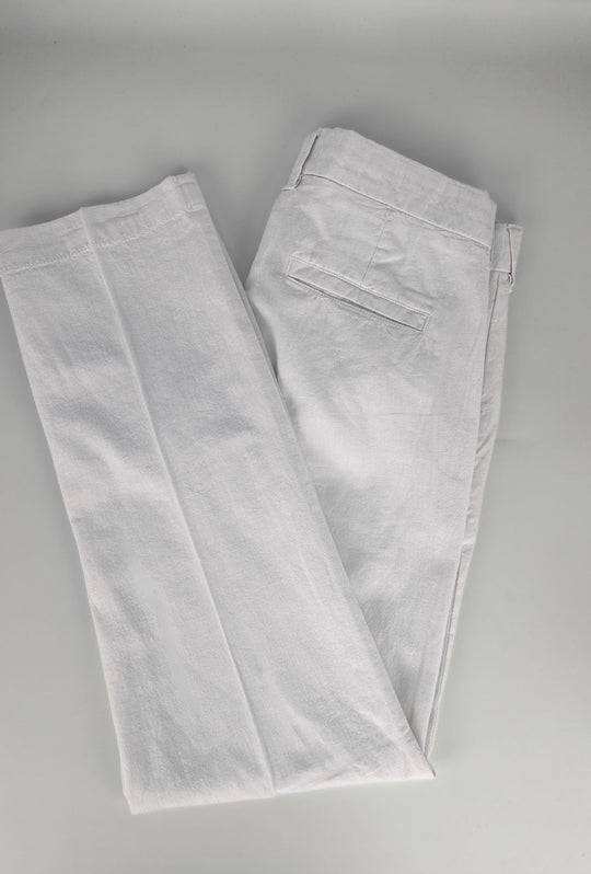 Pantalone uomo Dresserd in Lino e cotone semi slim fit - BIANCO