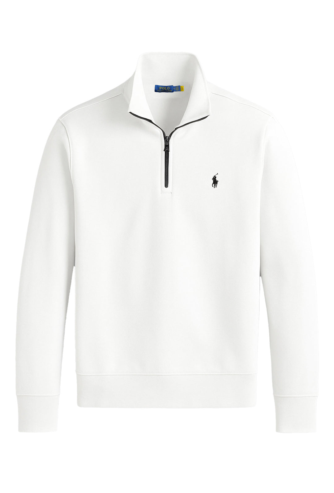Felpa Uomo Ralph Lauren Mezza Zip Bianca – 100% Cotone – DRESSERD