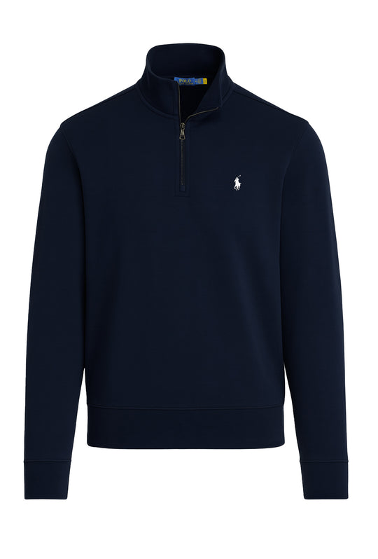 Felpa uomo RALPH LAUREN mezza zip lupetto - BLU