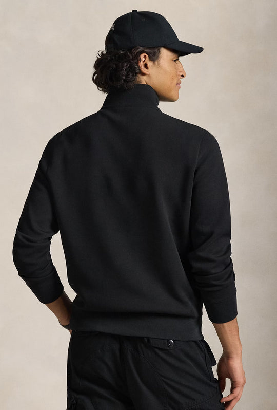 Felpa uomo RALPH LAUREN mezza zip lupetto - NERO