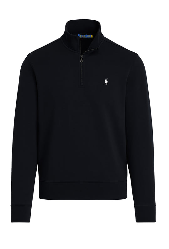 Felpa uomo RALPH LAUREN mezza zip lupetto - NERO