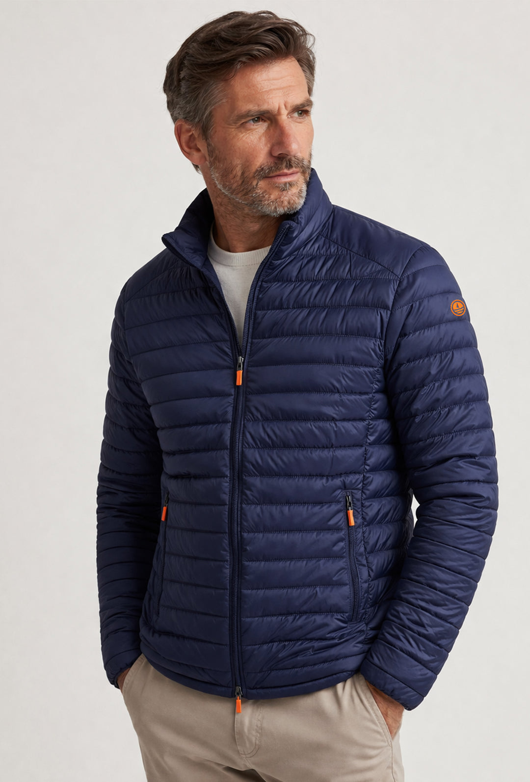 Piumino uomo Navy Sail Navigare 80 grammi senza cappuccio - BLU