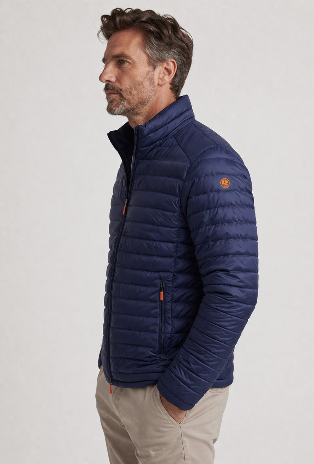 Piumino uomo Navy Sail Navigare 80 grammi senza cappuccio - BLU