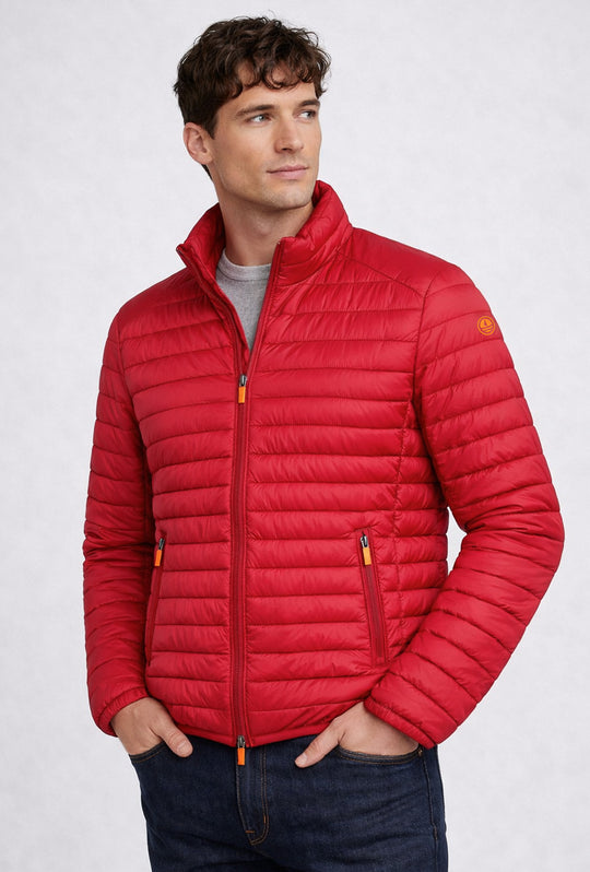 Piumino uomo Navy Sail Navigare 80 grammi senza cappuccio - ROSSO