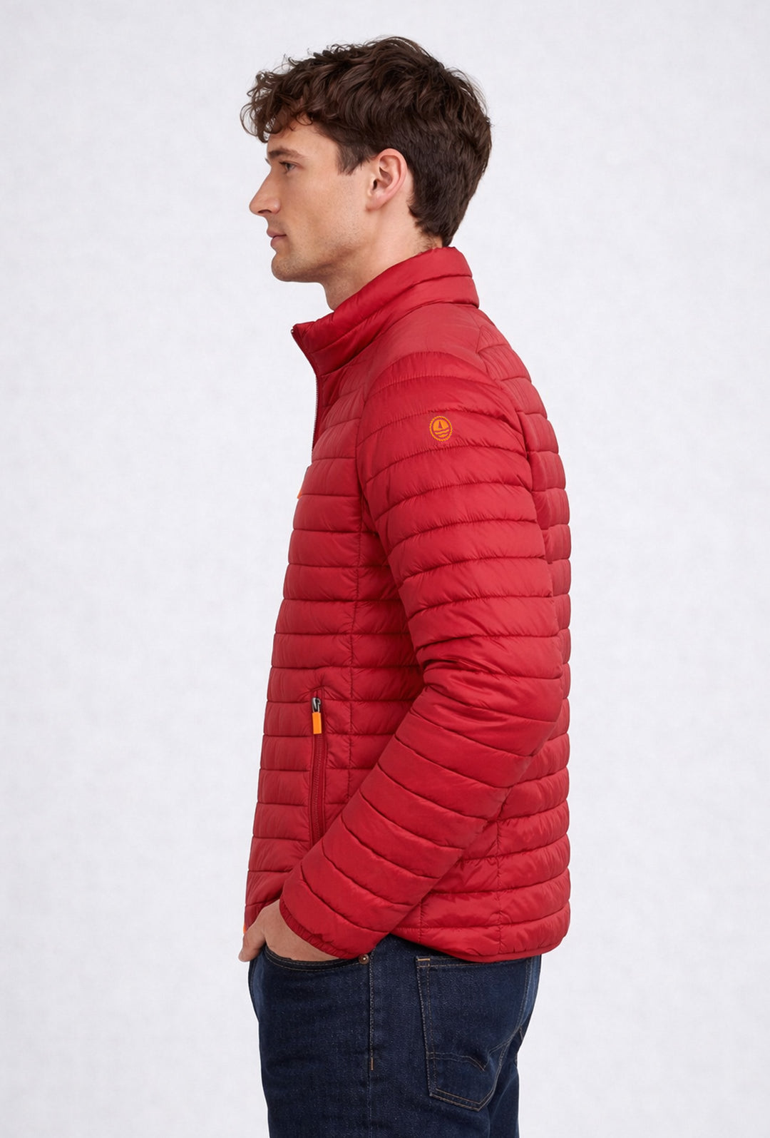 Piumino uomo Navy Sail Navigare 80 grammi senza cappuccio - ROSSO